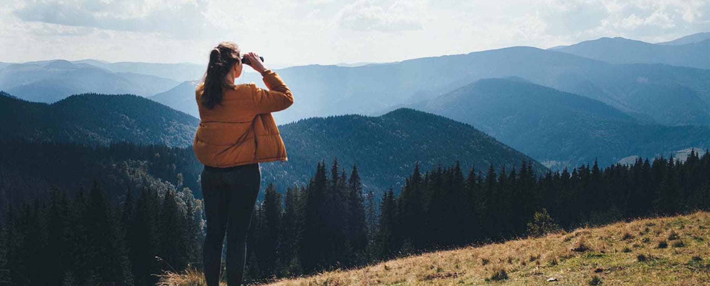 Woman on mountain