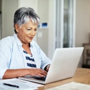 lady on computer