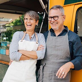 Couple running a food truck 