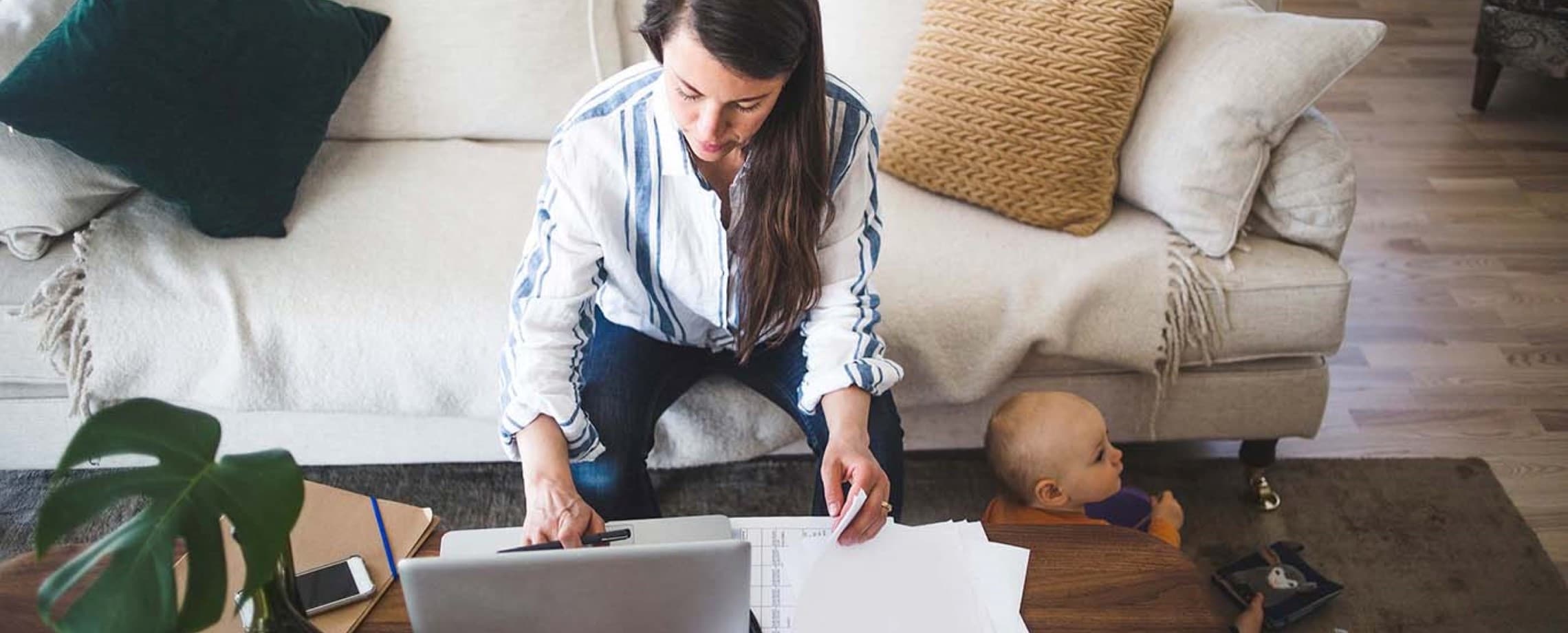 woman on computer