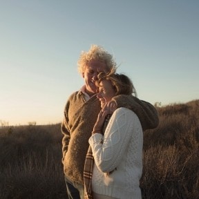 Couple standing at the beach 