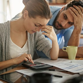 worried couple