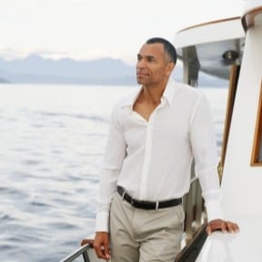guy on yacht