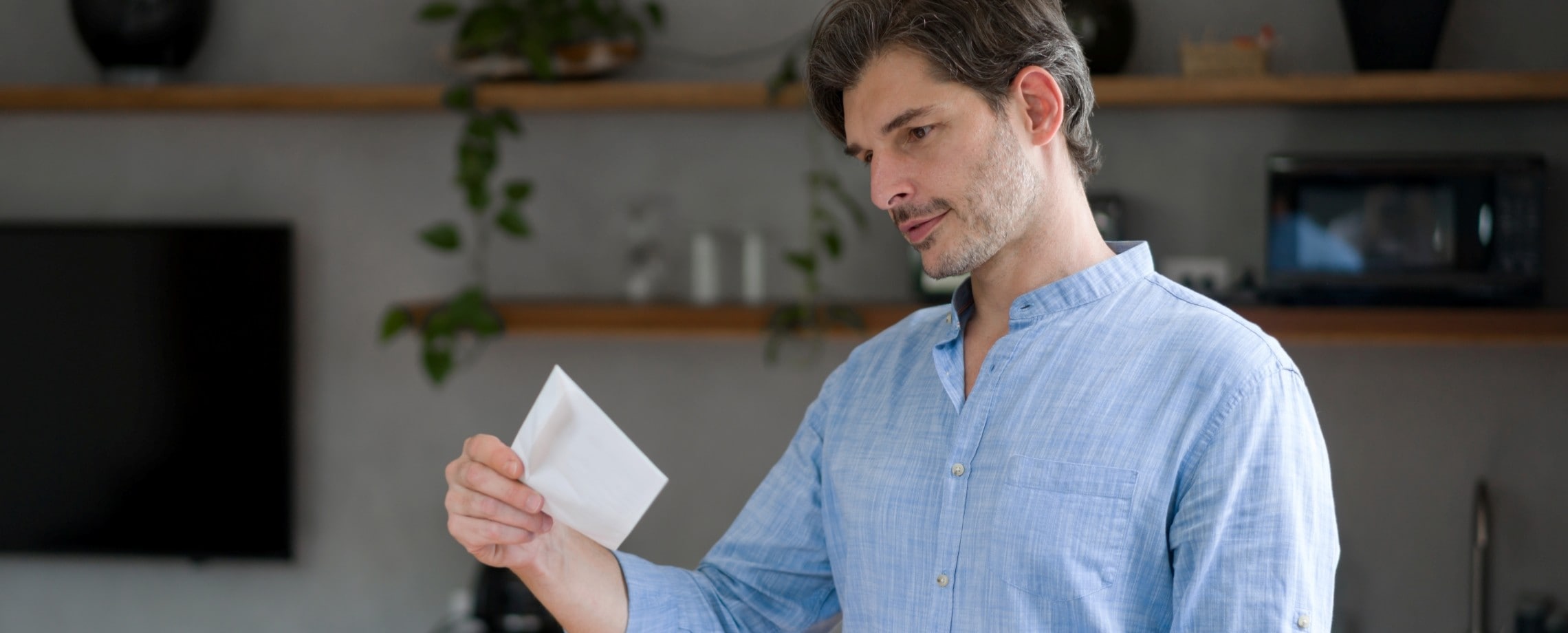 Man receiving check