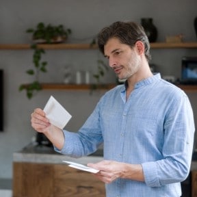 Man receiving check