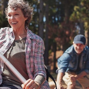 Older couple kayaking
