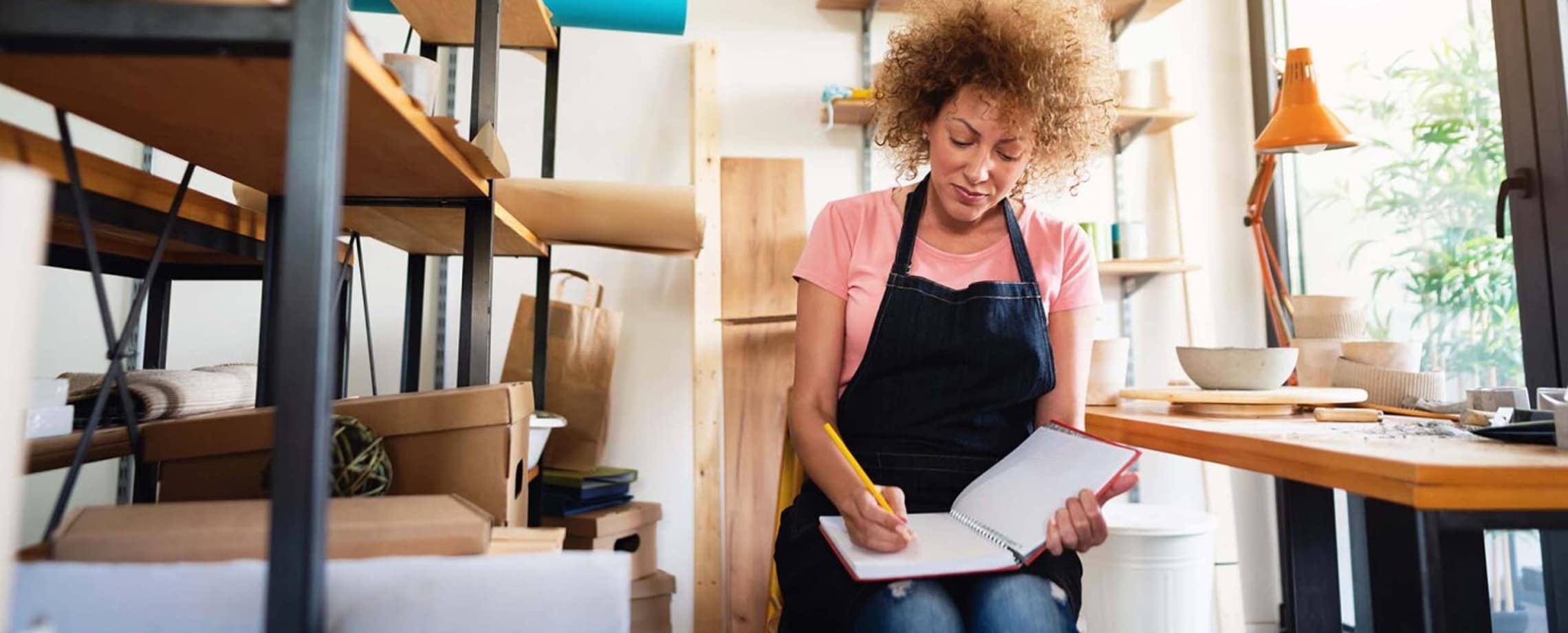 woman working