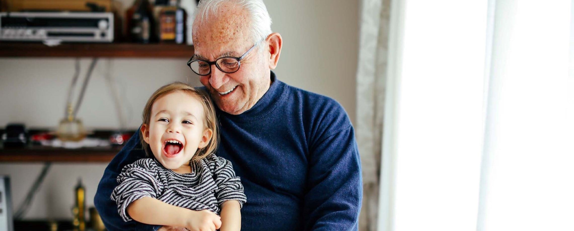 grandfather and kid