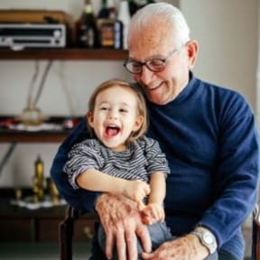 grandfather and kid