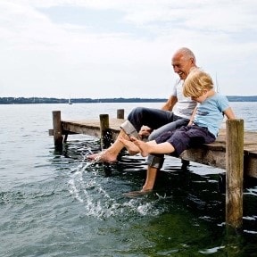 playing on a dock