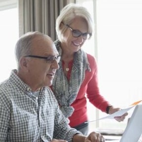 Couple on laptop