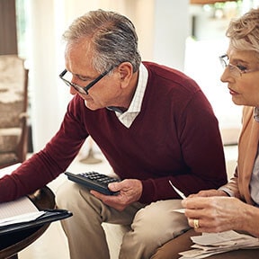 older couple pondering