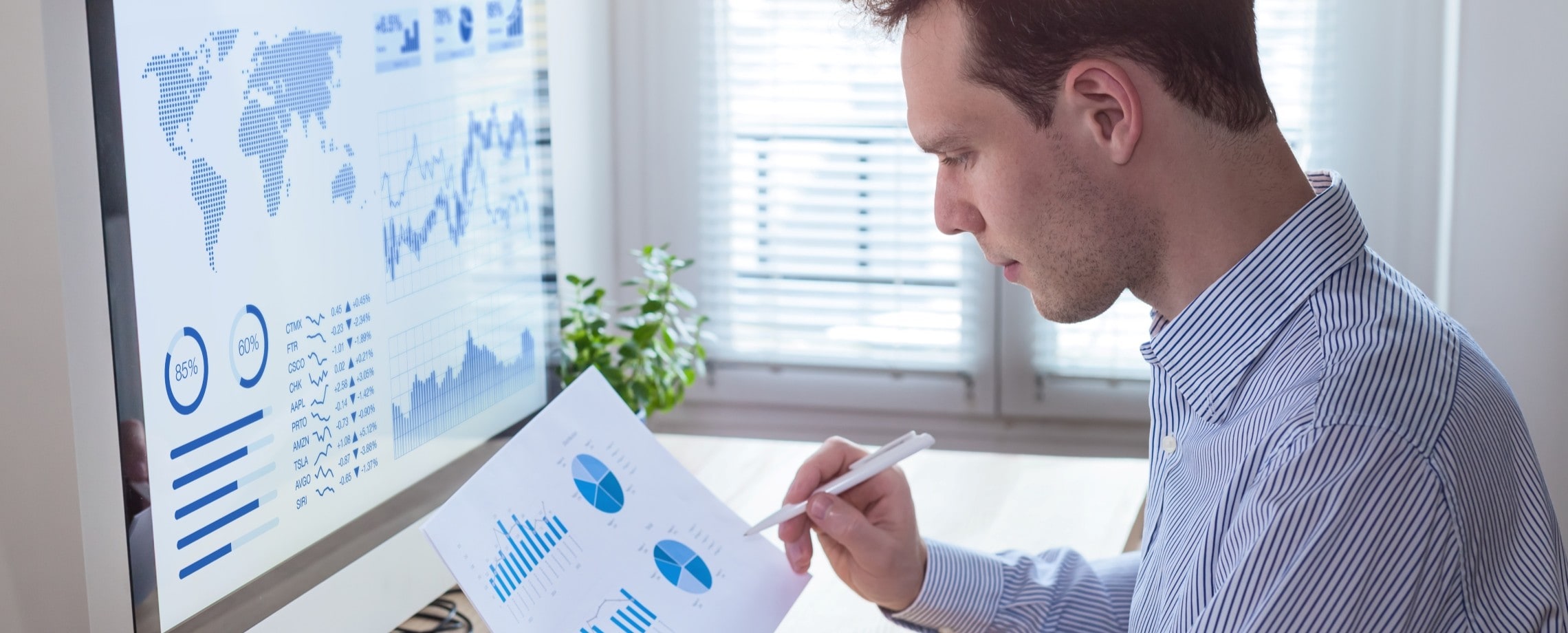 investor researching