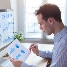 investor researching