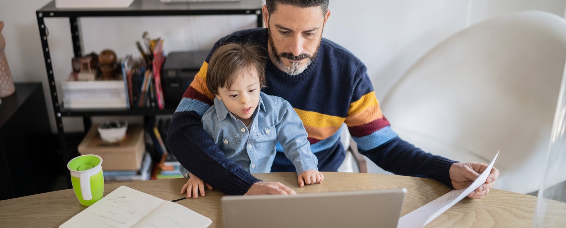 father and special needs son consider a Trump account