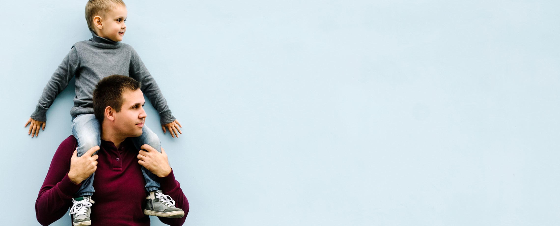 man and child. Term insurance situations