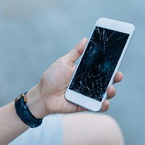 cracked iphone