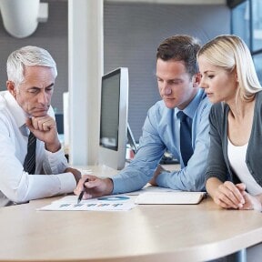 concerned business people